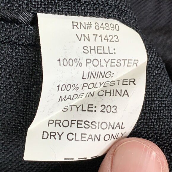 Habands Gold Coast Mens 44s Black Suit Jacket Sport Coat 2 Button Polyester - Picture 9 of 10